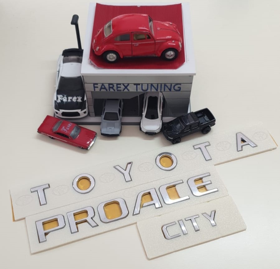 Toyota Boşluklu Büyük Boy Proace ve City Krom Bagaj Yazısı